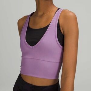 Lululemon Power Pivot Purple Sleeveless Ribbed Women's Tank Top